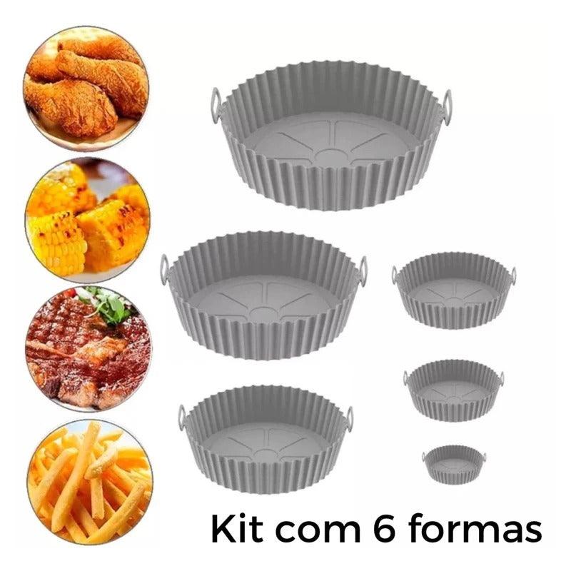 Kit com 6 Formas de silicone - AirFryer - Stopnow