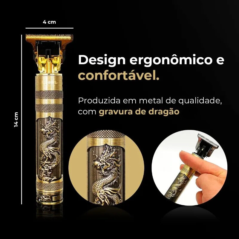 Máquina de Corte e Barba - Dragão Profissional