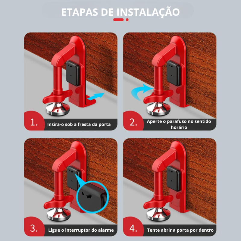 Trava de porta - Antiarrombamento